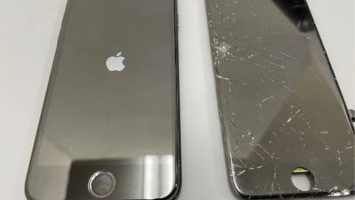 iPhone7バキバキの画面修理【iPhone修理川越】