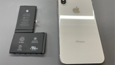 iPhoneX最大容量74%のバッテリー交換【iPhone修理川越】