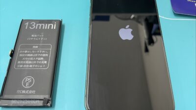 iPhone13mini2回目のバッテリー交換【iPhone修理川越】