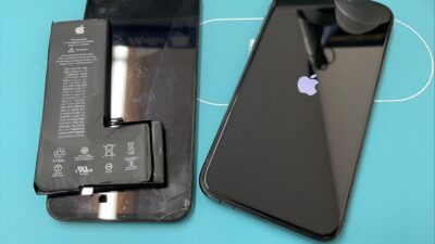 画面割れによる液晶滲みやシミの修理【iPhone修理川越】