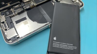 最大容量74%の劣化iPhone13バッテリー交換【iPhone修理川越】