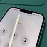 iPhone14Plus蜘蛛の巣上に画面割れ修理【iPhone修理川越】