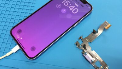 iPhone12の充電ができない症状を充電コネクタ交換で修理しました。
