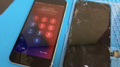 画面が割れて液晶故障とタッチ操作ができない状態でデータはそのままで修理したい