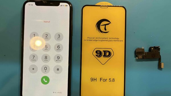 iPhoneXイヤースピーカー修理・ガラスフィルム・耐水シール【iPhone修理所沢】