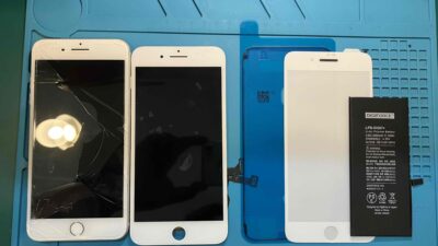 iPhone７plusガラス割れ修理・バッテリー・耐水シール・ガラスフィルム【iPhone修理所沢】