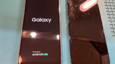 GalaxyA21(SCV49)ガラス割れの画面修理【スマホ修理所沢】