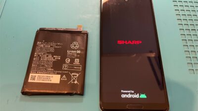 AQUOS(sense5G)バッテリー交換【スマホ修理所沢】