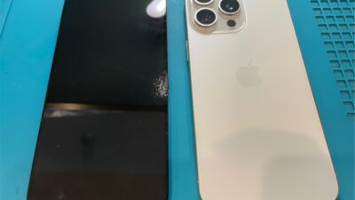 iPhone15ProMax画面割れ液晶故障の修理【iPhone修理所沢】