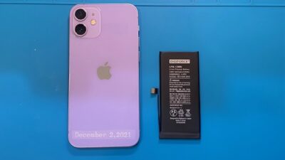 iPhone12miniバッテリー交換最大容量100％【iPhone修理所沢】
