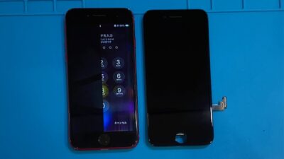 iPhoneSE3半面ブラックアウト画面修理【iPhone修理所沢】