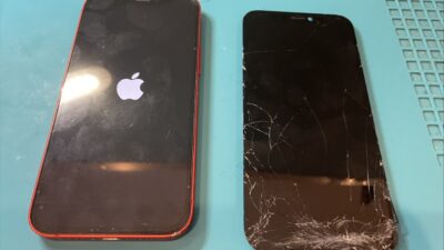 iPhone12miniバキバキの画面修理【iPhone修理所沢】