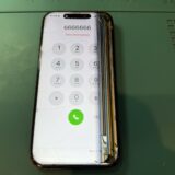 iPhone15Pro画面割れによる液晶縦線修理【iPhone修理所沢】