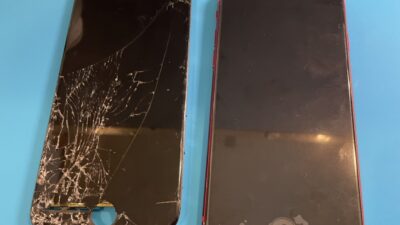 画面がバキバキに割れたiPhoneSE2の修理【iPhone修理所沢】