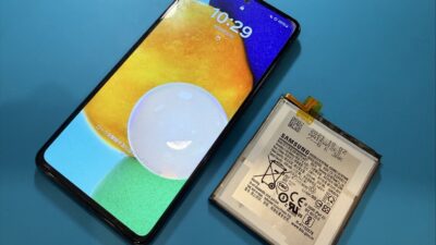 GalaxyA52バッテリー交換【スマホ修理所沢】
