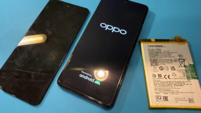 OPPOA79画面故障修理&バッテリー交換【スマホ修理所沢